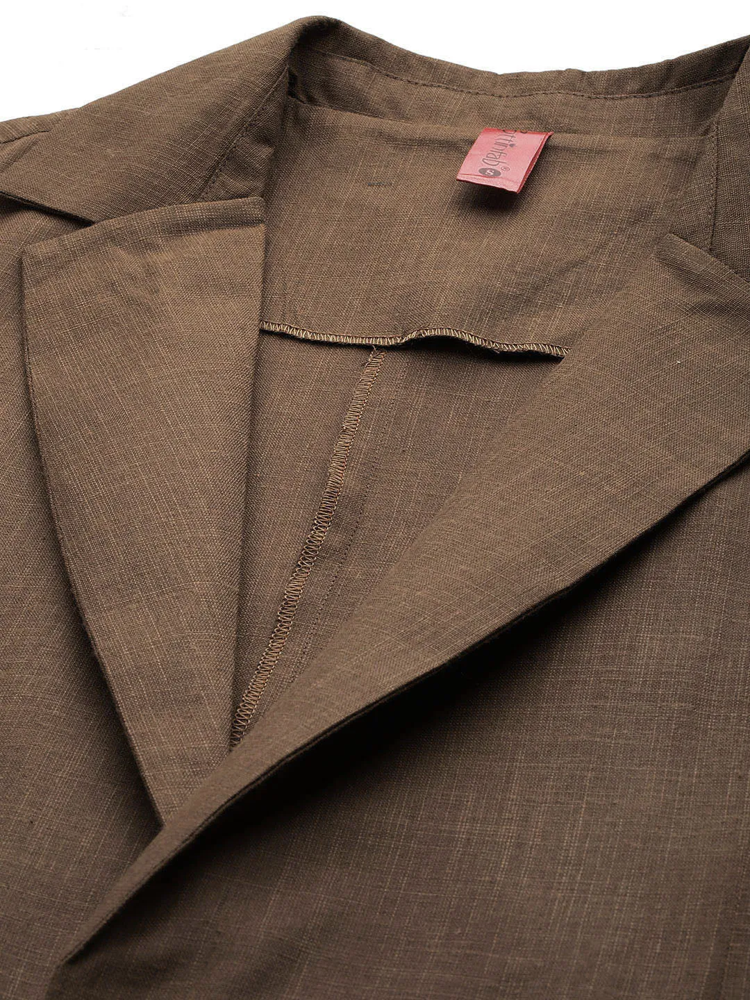 Cottinfab Women Solid Blazers & Trousers Co-ord Set