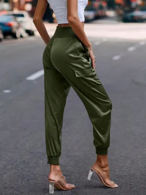 Cotton Flap Pocket Side Cargo Pants