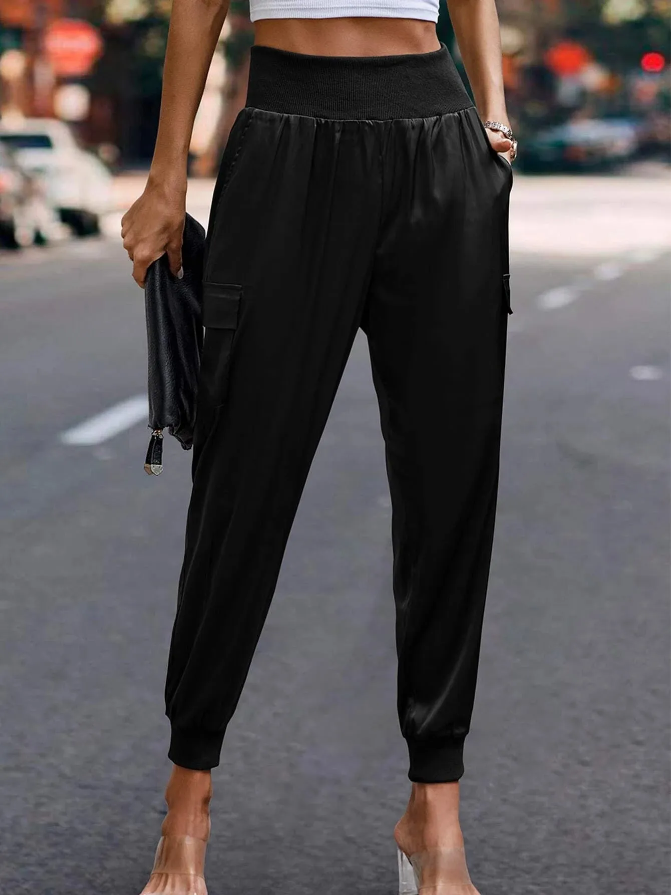 Cotton Flap Pocket Side Cargo Pants