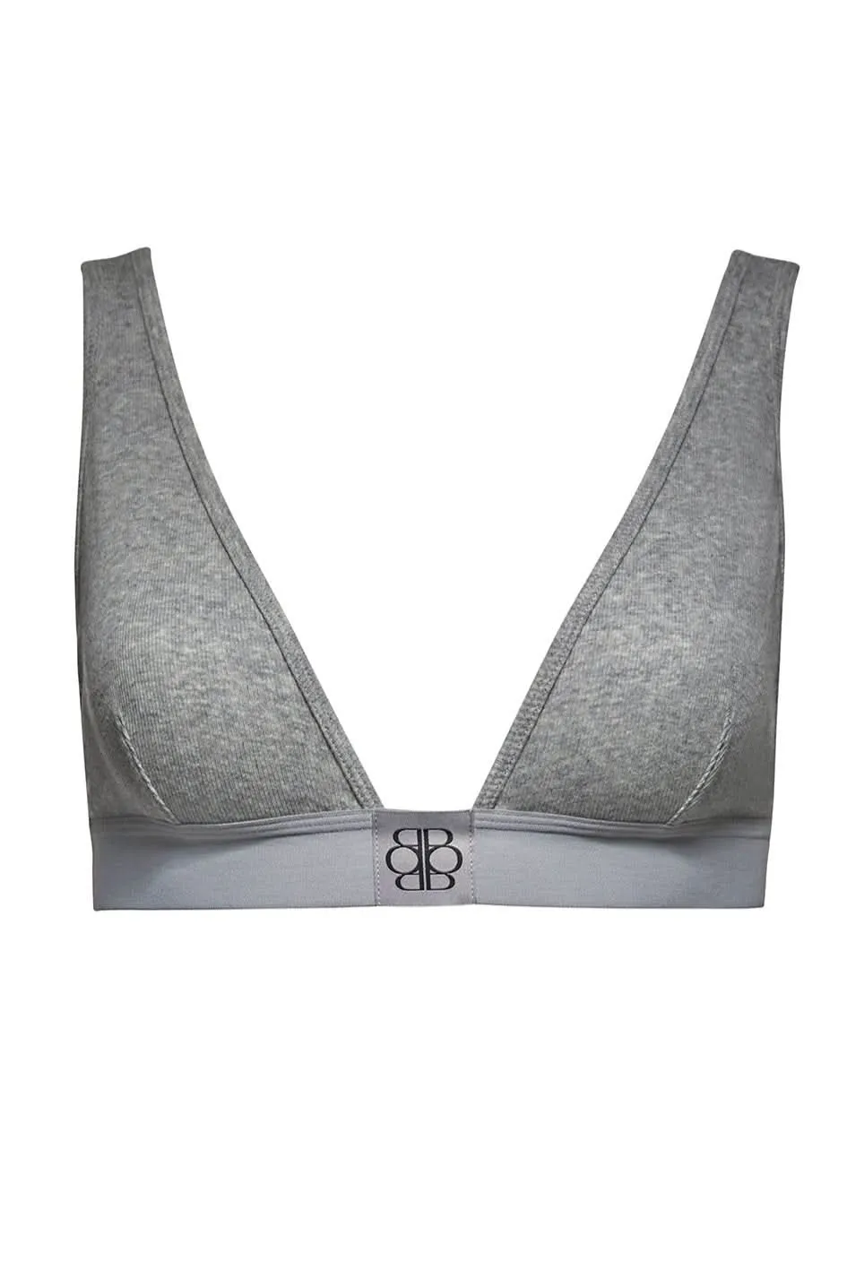 Cotton Rib Plunge Bralette - 3 Pack
