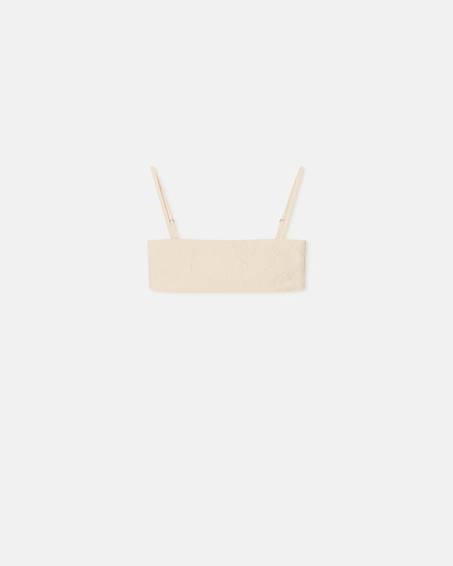Cressy - Sculpted Glass Poplin Bralette - Oat