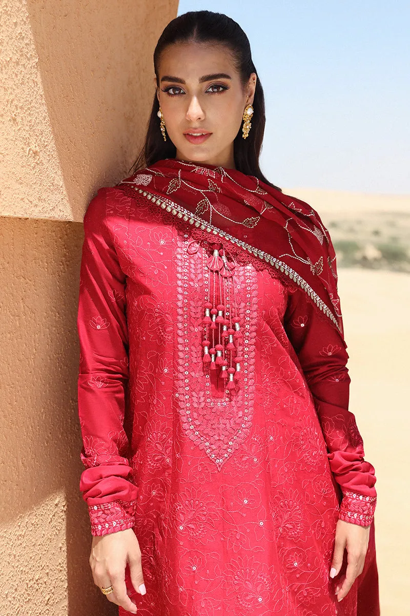 Cross Stitch | Eid Lawn 24 | VERMILLION SCARLET