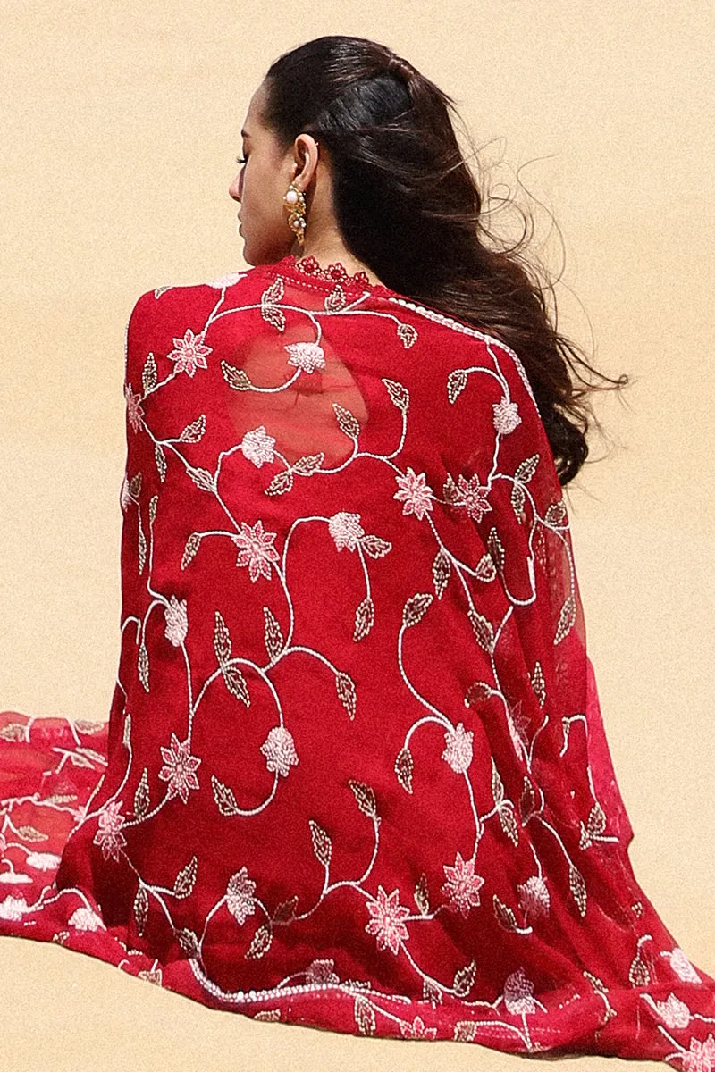 Cross Stitch | Eid Lawn 24 | VERMILLION SCARLET
