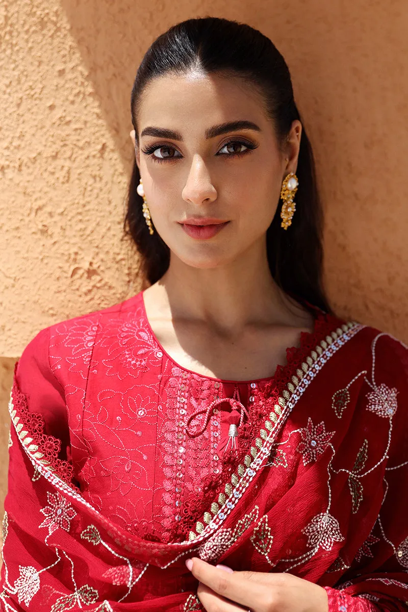 Cross Stitch | Eid Lawn 24 | VERMILLION SCARLET