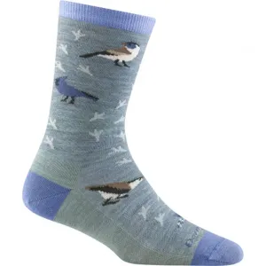 DARN TOUGH TWITTERPATED CREW SOCKS SEAFOAM