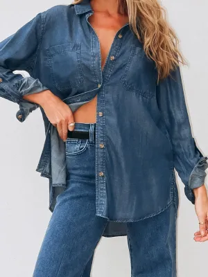 Denim Daydream Oversized Button Down