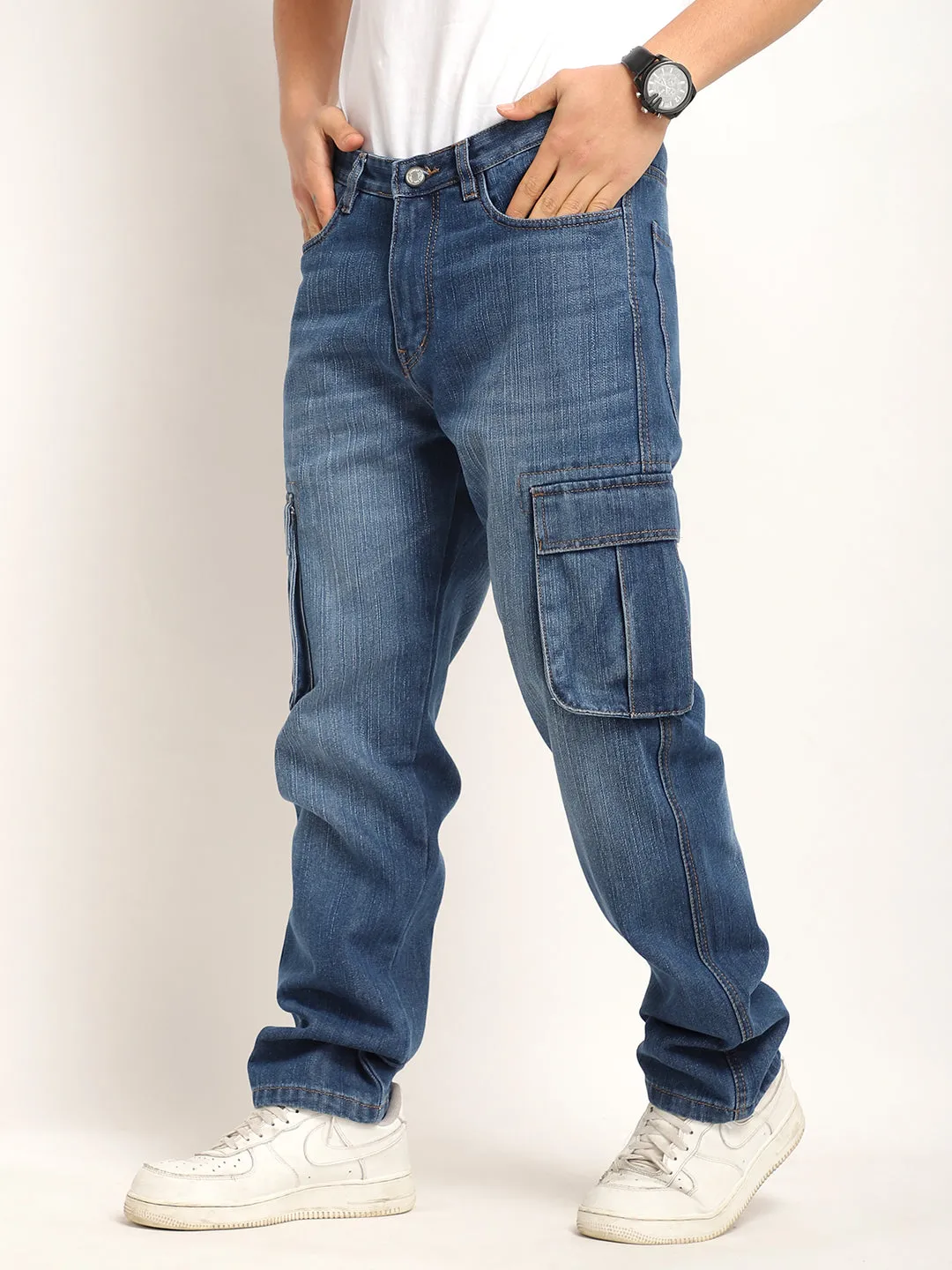 Driftwood Blue Denim Cargo