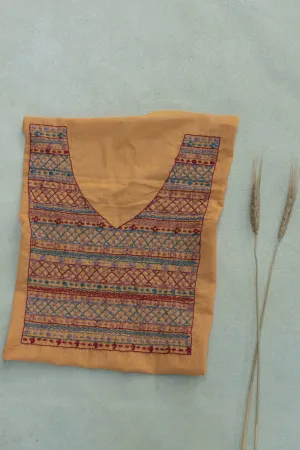 Dual Shaded Orange Hand Embroidered Lambani Trim