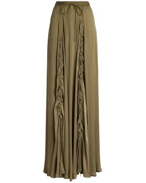 Dusty Sage Charmeuse Willem Maxi Skirt