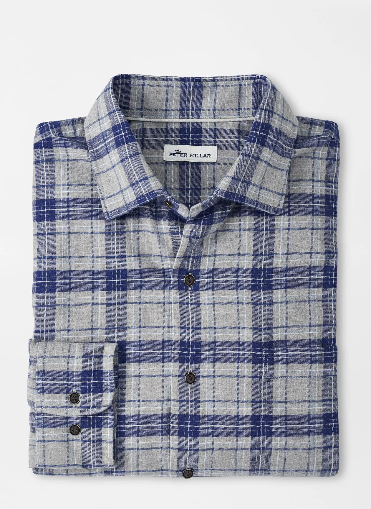 Eagle Chase Cotton Sport Shirt- Mountain Grey