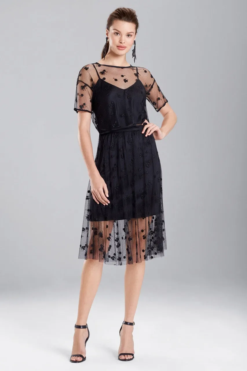 Embroidered Mesh Skirt