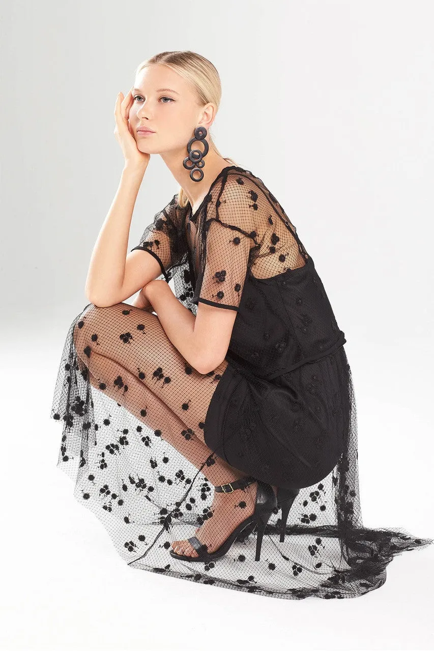 Embroidered Mesh Skirt