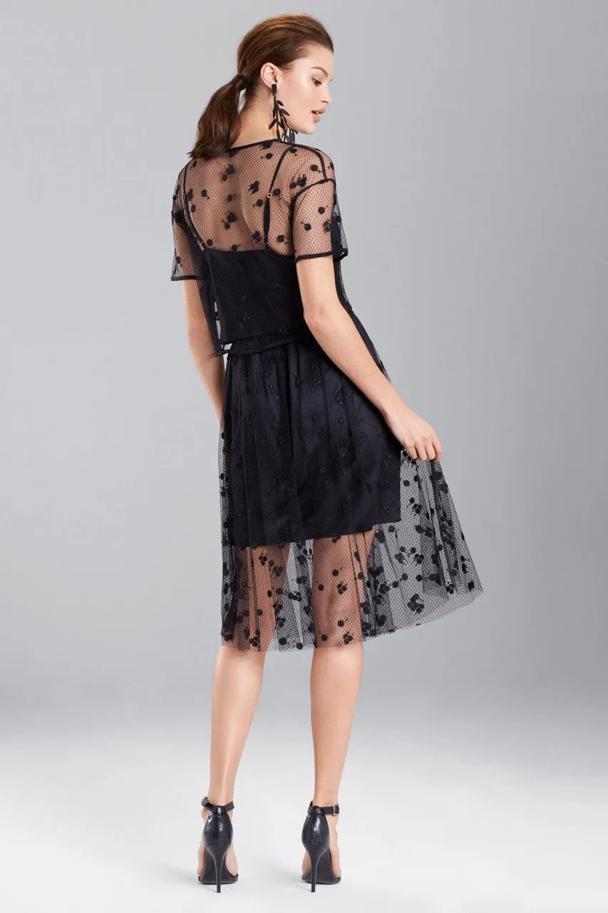 Embroidered Mesh Skirt