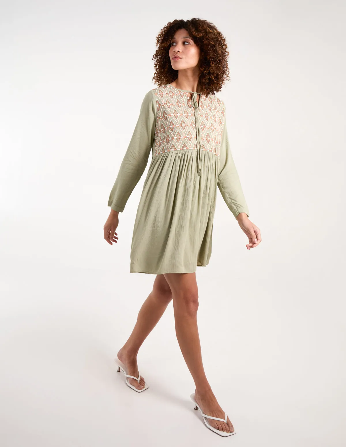 Embroidered Tunic Dress