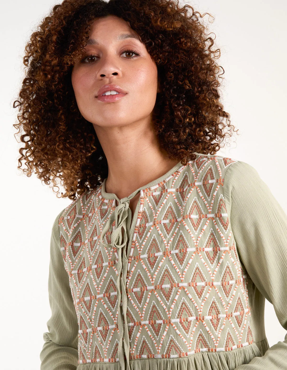 Embroidered Tunic Dress