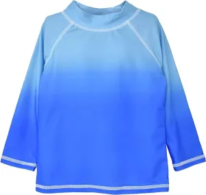 Flap Happy- UPF 50 Graphic Rashguard (Blue Ombre, 6m-24m)
