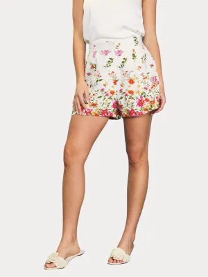 Floral Border Print Shorts