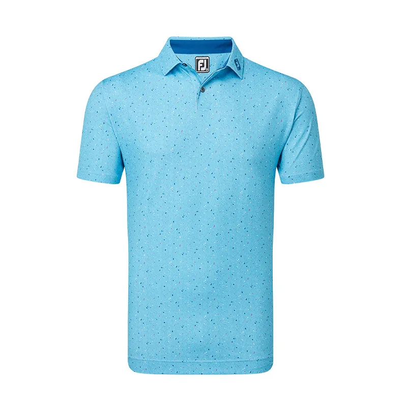 FOOTJOY Tweed Texture Stretch Pique Men's Polo (Blue)