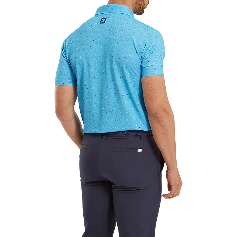 FOOTJOY Tweed Texture Stretch Pique Men's Polo (Blue)