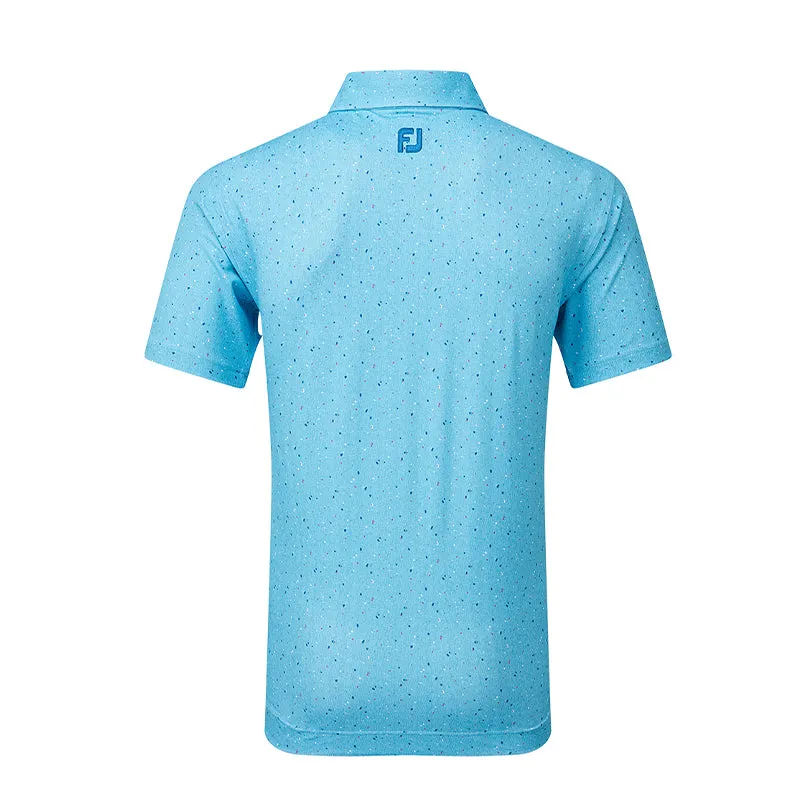 FOOTJOY Tweed Texture Stretch Pique Men's Polo (Blue)