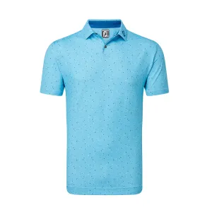FOOTJOY Tweed Texture Stretch Pique Men's Polo (Blue)