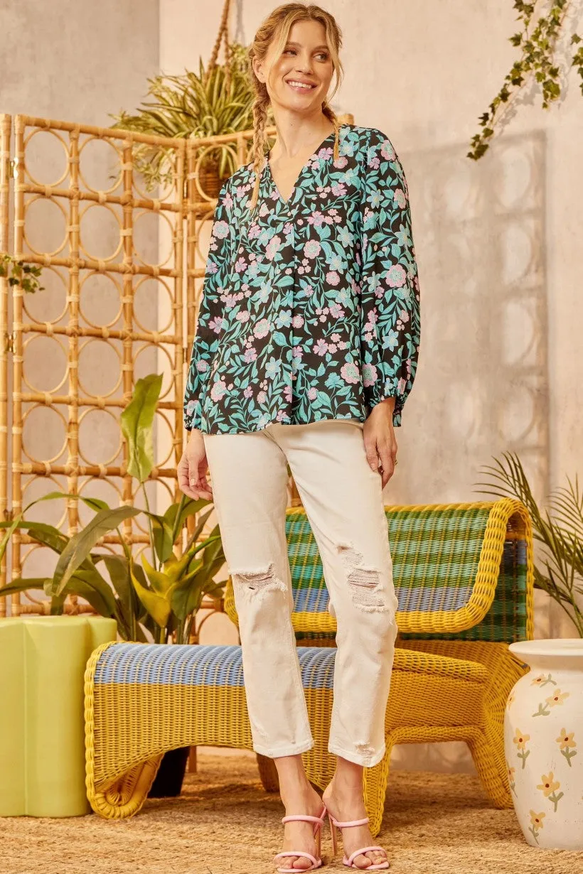 From the Top Floral Blouse