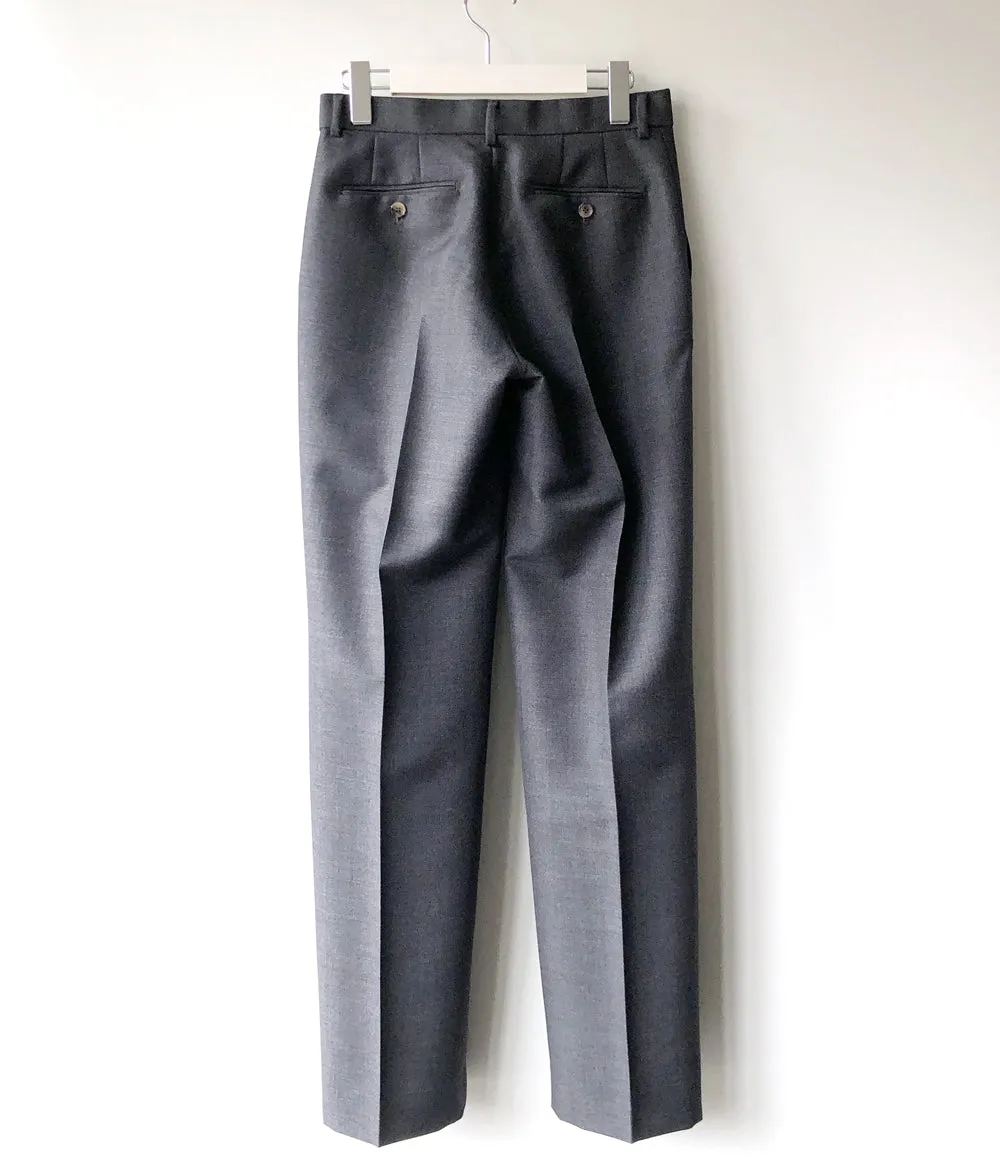 FUMIKA_UCHIDA/WOOL SUITING STRAIGHT SLACKS(TOP CHARCOAL)