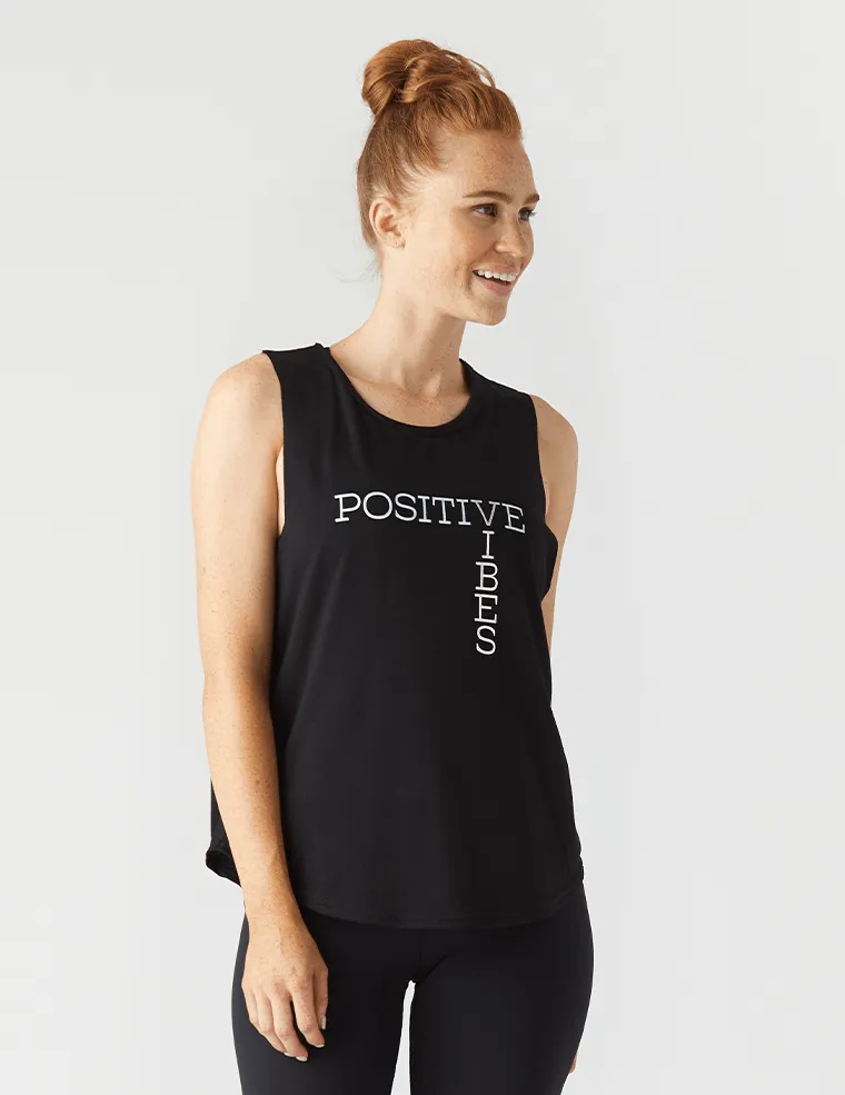 Glyder Positive Vibes Power Tank - Black
