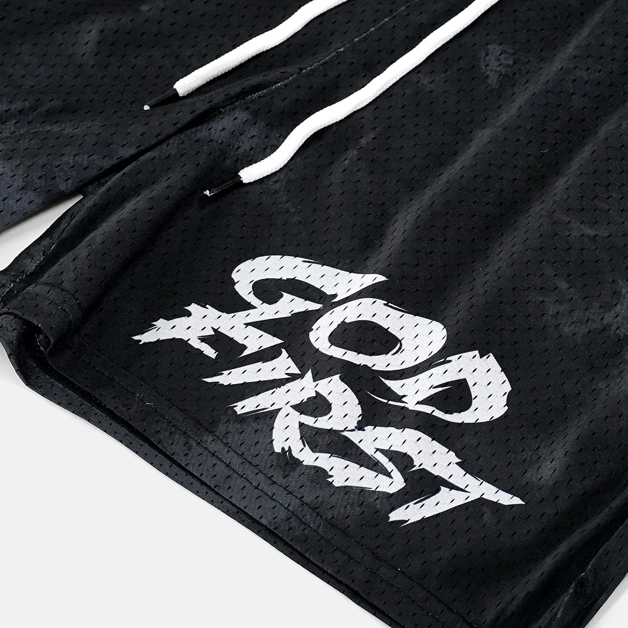 God First Black Shorts - Big - 7"