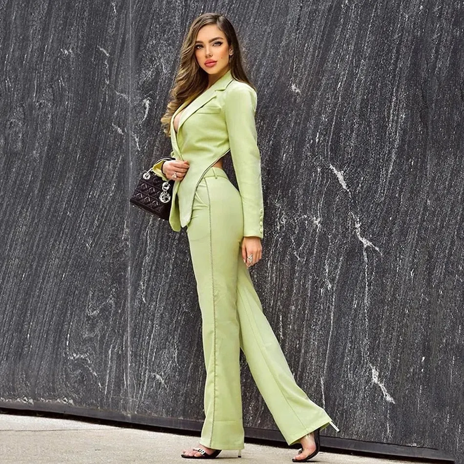 Gold Chain  Blazer & Crystal Pants