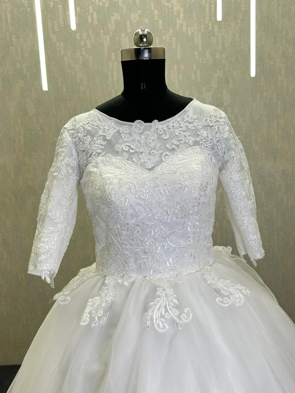 GownLink Christian Wedding Gowns Catholic gowns White wedding Frock GLD30B India