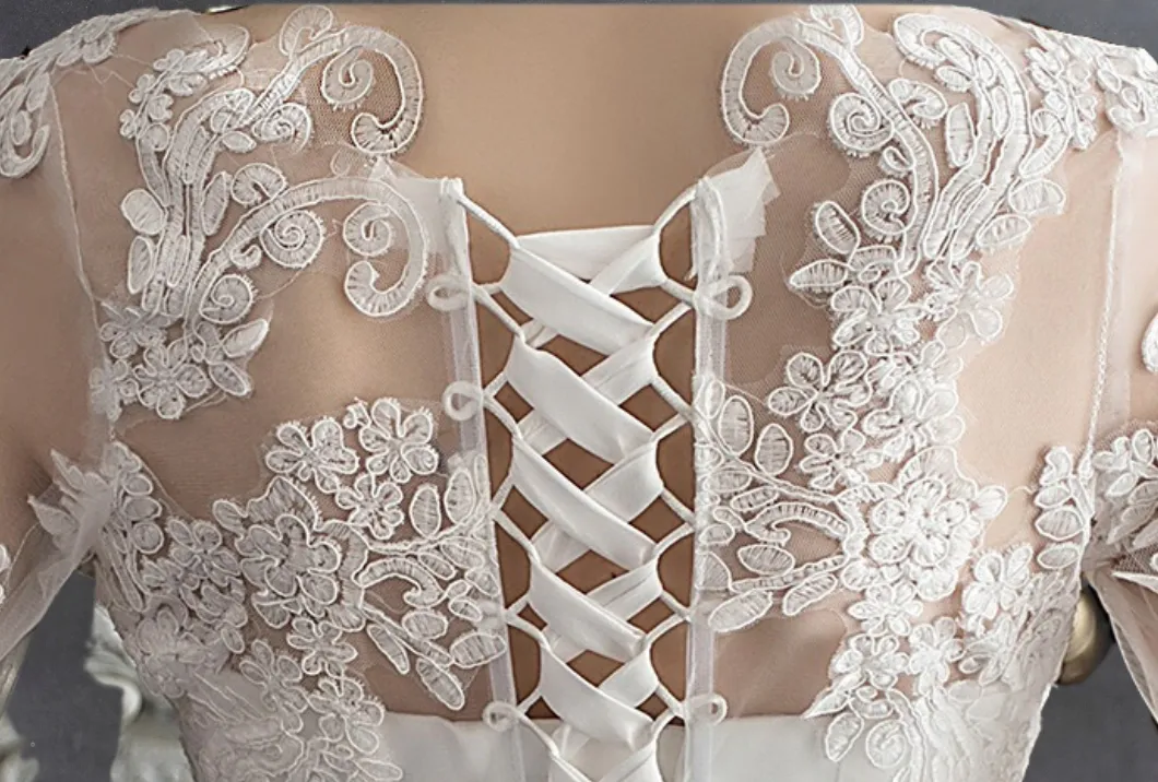 GownLink Christian Wedding Gowns Catholic gowns White wedding Frock GLD30B India
