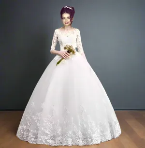 GownLink Christian Wedding Gowns Catholic gowns White wedding Frock GLD30B India