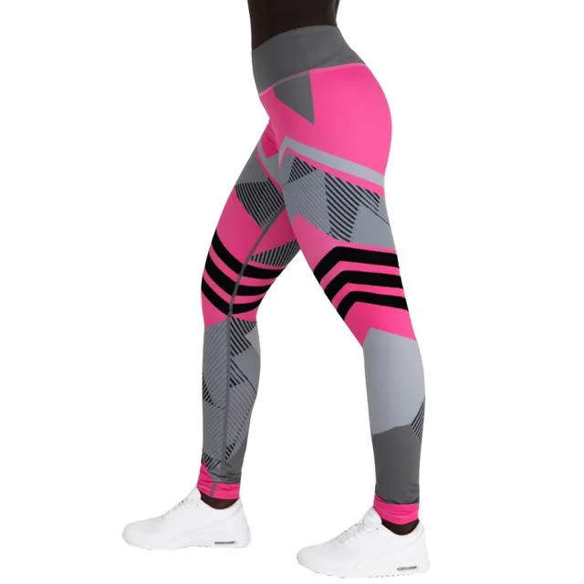 High Waist Patchwork Leggings