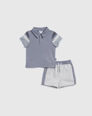 Infant Boy Stormy Stripe Short Set
