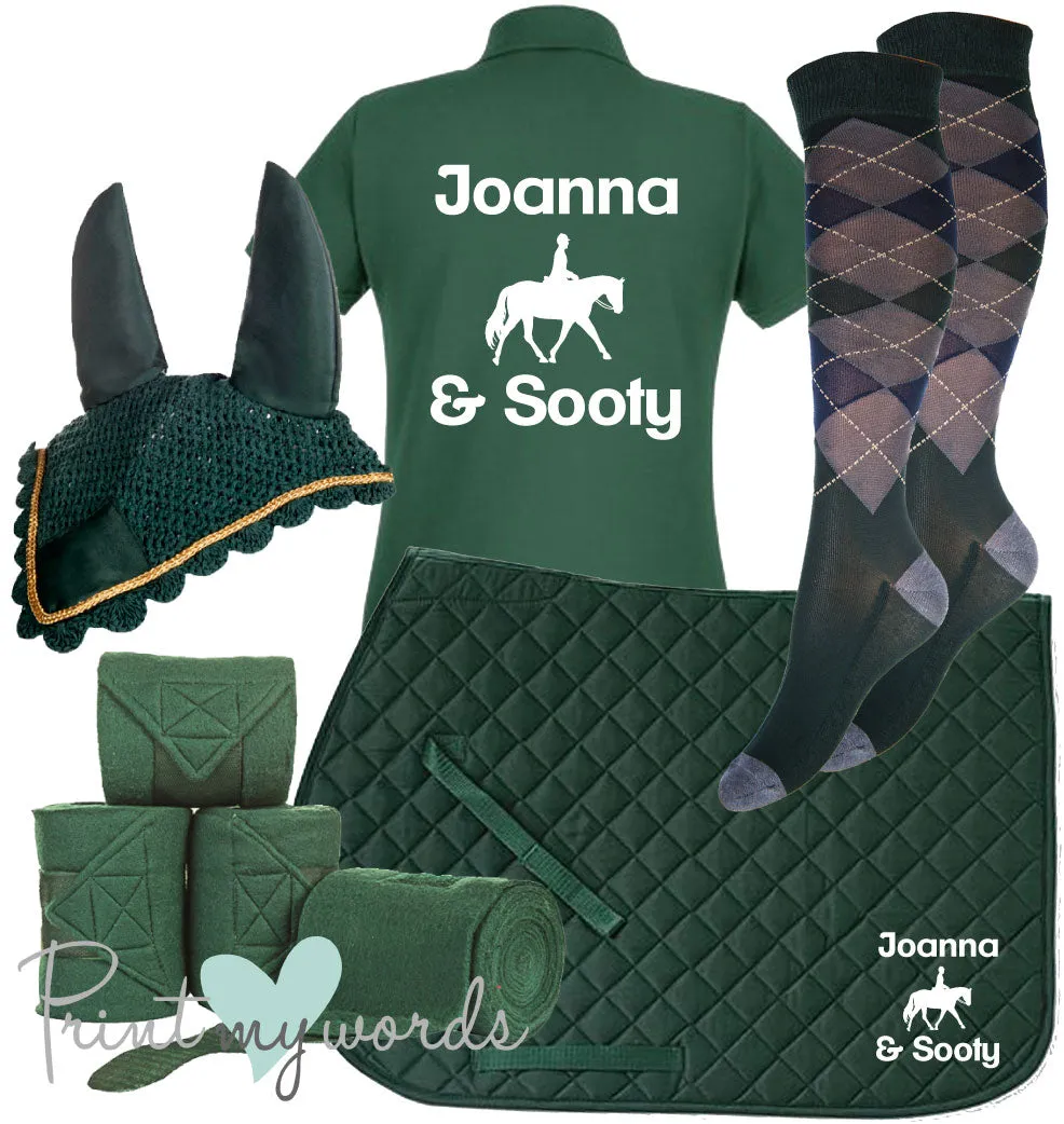 'Ivy' Children's Personalised Matching Equestrian Set - Dressage Design