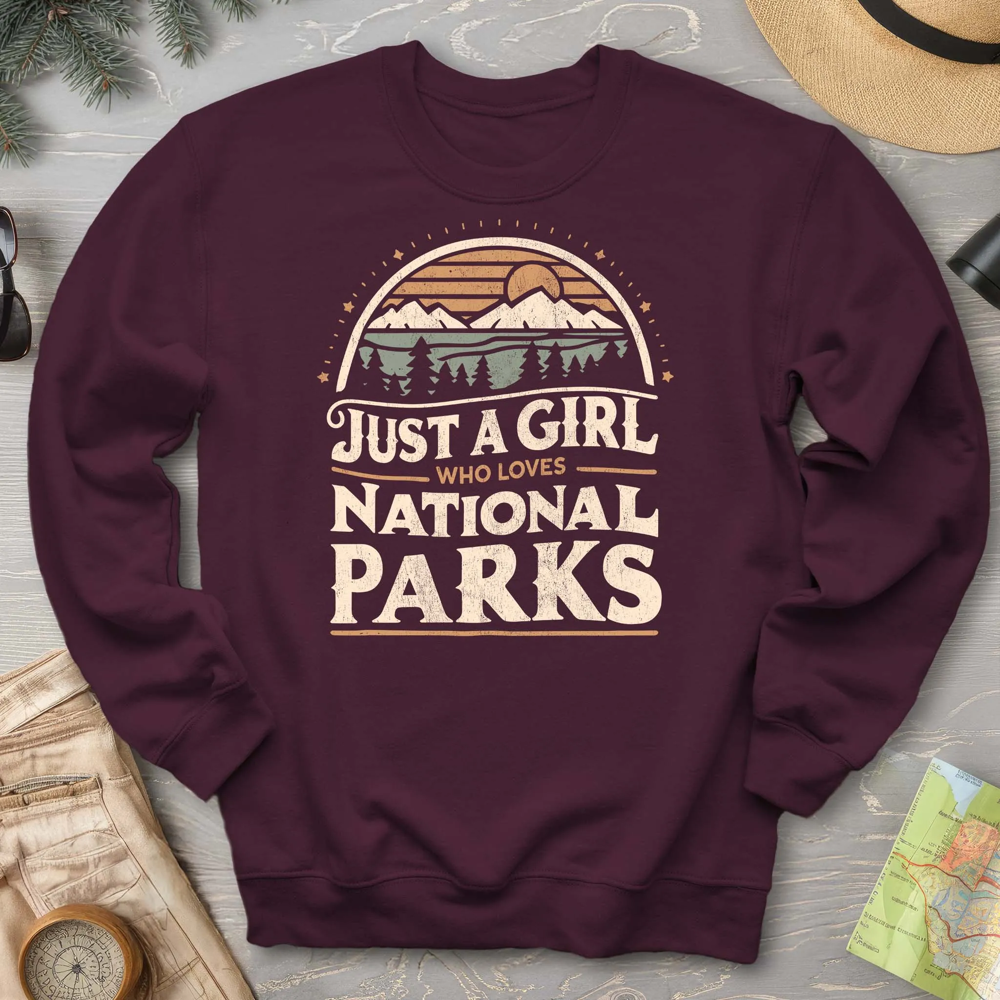 Just a Girl Who Loves National Parks Sweatshirt