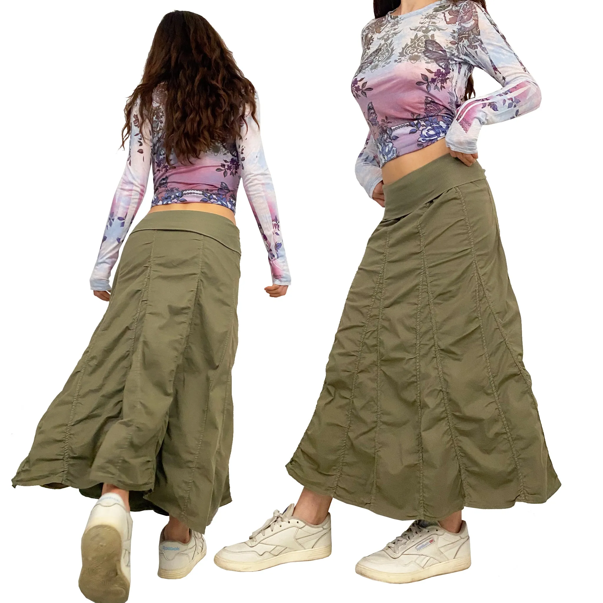 Khaki Parachute Skirt (XS/S)