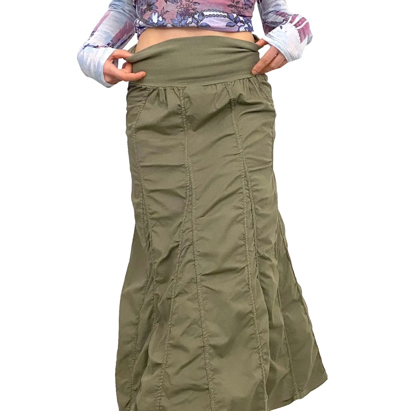 Khaki Parachute Skirt (XS/S)