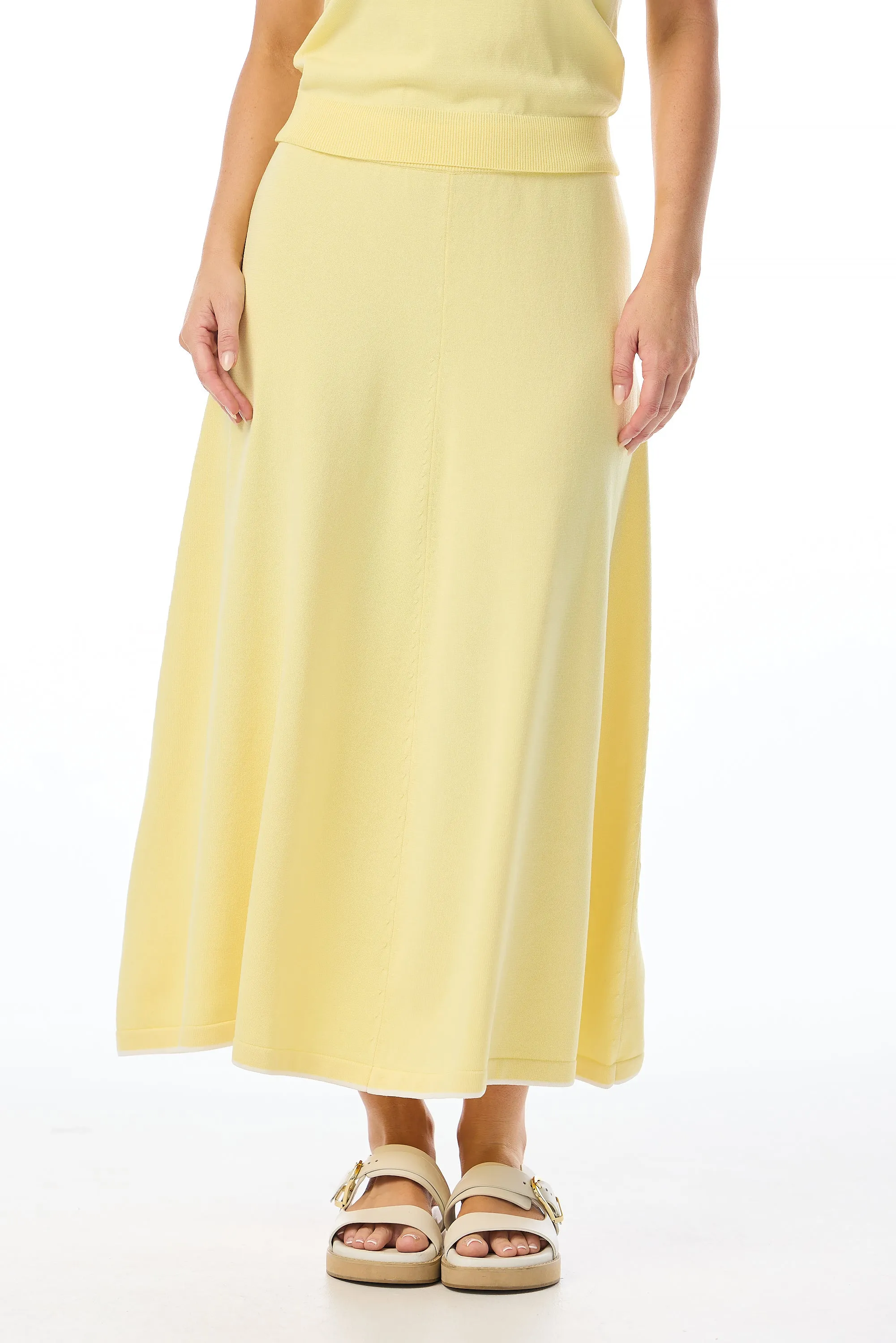 Knit Midi Skirt - Limoncello