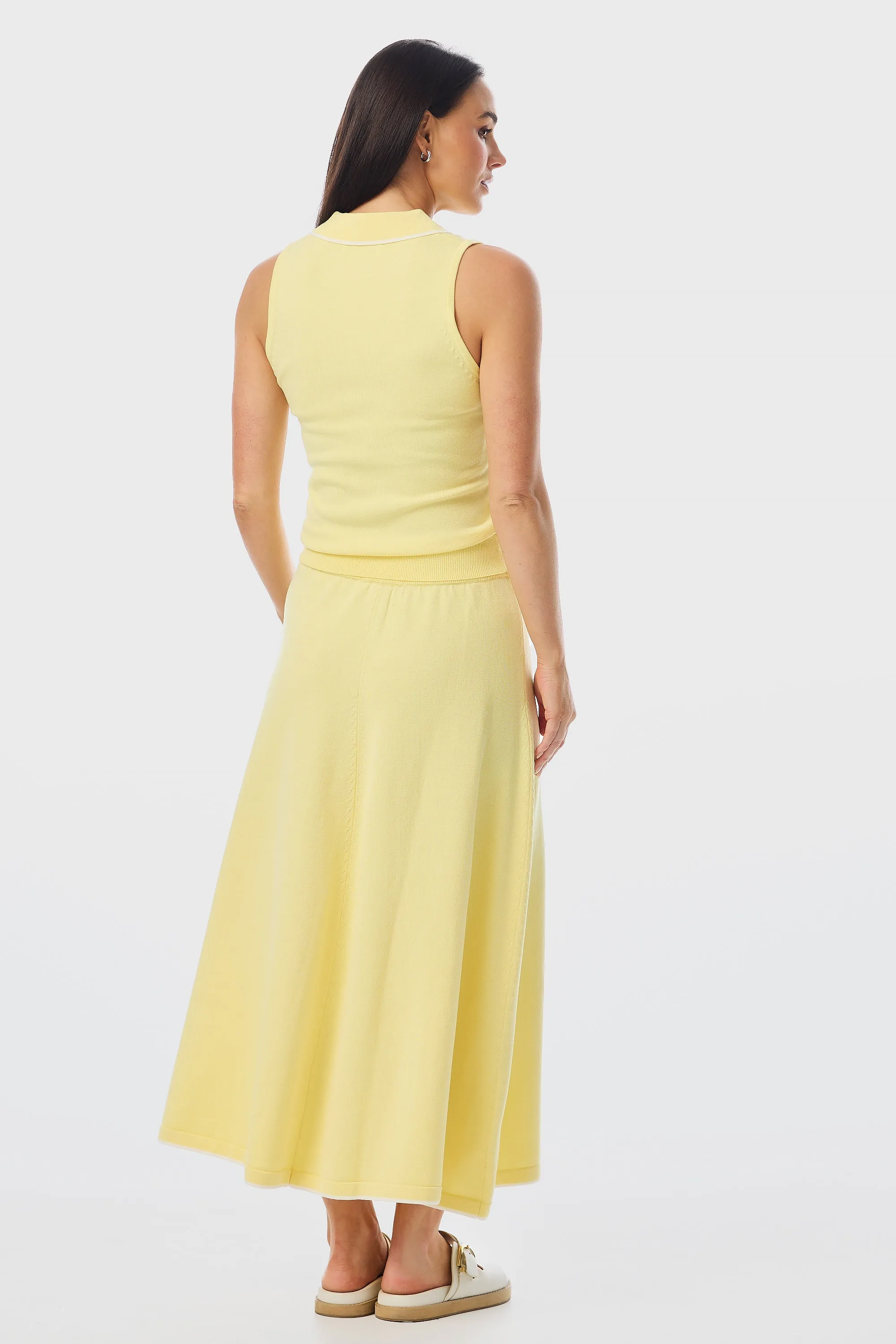 Knit Midi Skirt - Limoncello