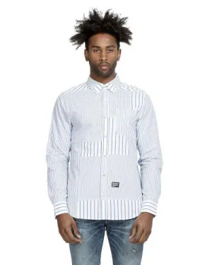 Konus Men's Patched Long Sleeve Button Down Shirt
