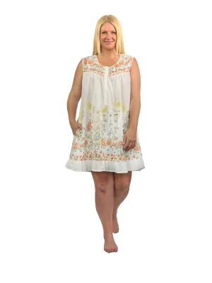 La Cera Plus Sunflower Garden Cotton Chemise