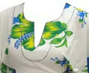 LA LEELA Soft Fabric Printed Tassel Cruise Women OSFM 8-14 [M-L] White_4839