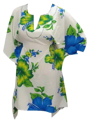 LA LEELA Soft Fabric Printed Tassel Cruise Women OSFM 8-14 [M-L] White_4839
