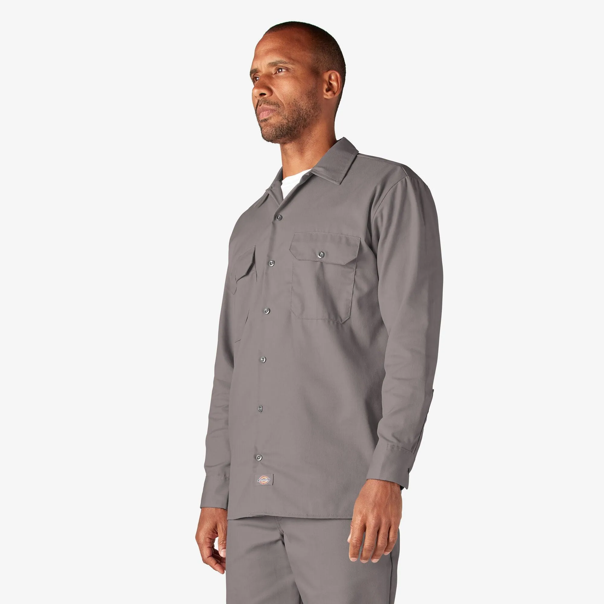 Long Sleeve Work Shirt, Silver