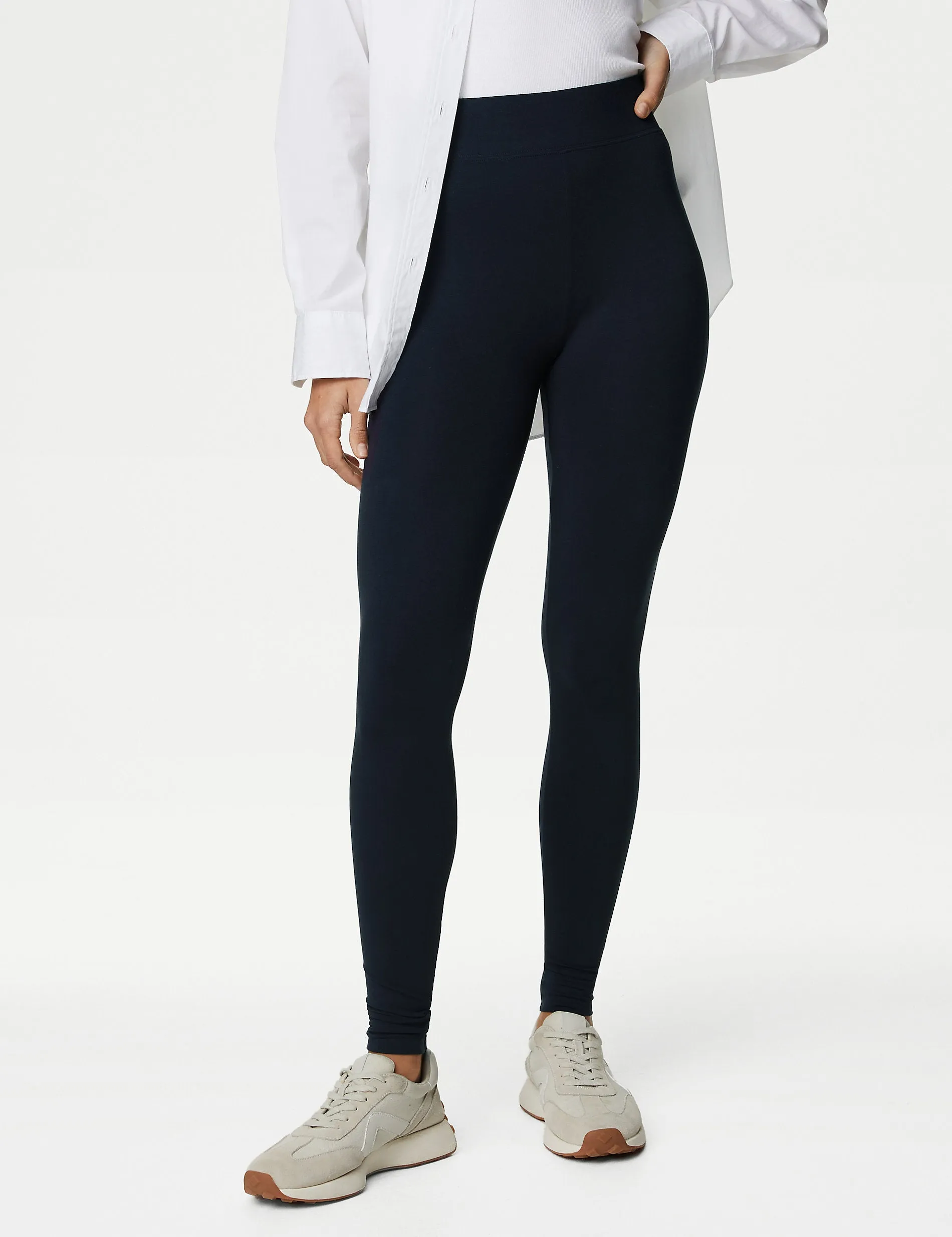 Marks & Spencer High Waist Leggings, Navy