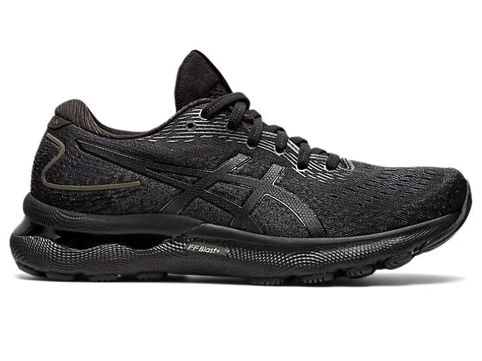 Men's Asics Gel-Nimbus 24, Black/Black, 12 D Medium