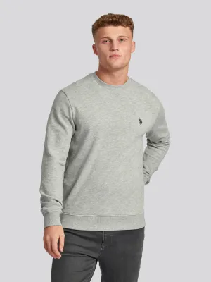 Mens Crew Neck Sweatshirt in Vintage Grey Heather
