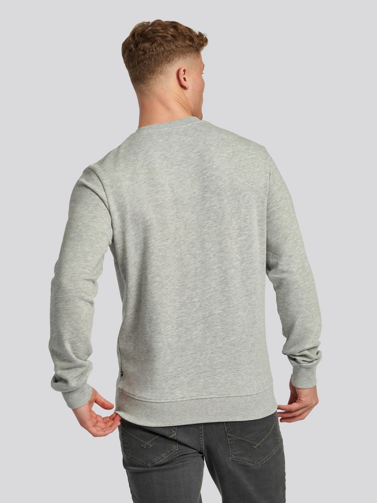 Mens Crew Neck Sweatshirt in Vintage Grey Heather